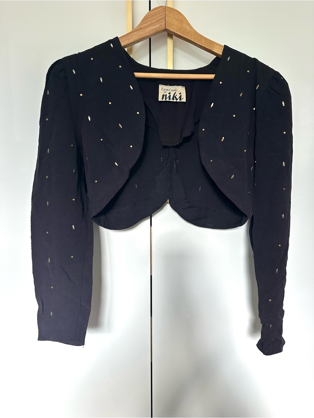 Vintage Karen Lucas for Niki cropped bolero jacket medium